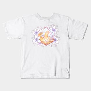 Transparent d20 with honey Kids T-Shirt